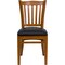 Emma and Oliver 2 Pack Vertical Slat Back Wooden Restaurant Chair